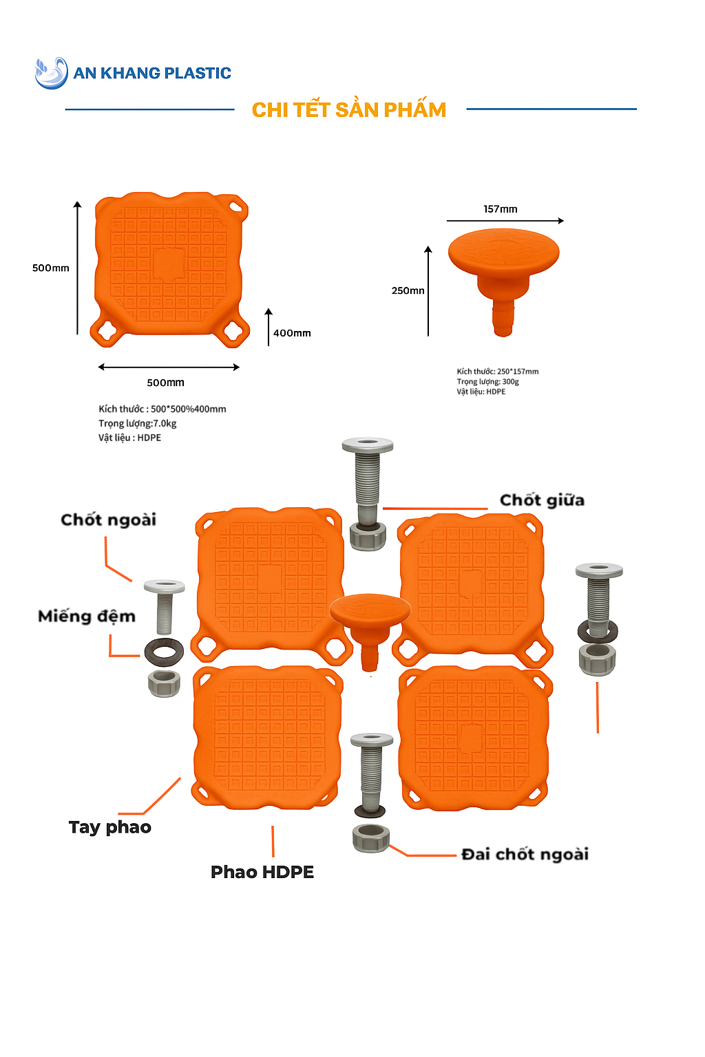 Phao nổi HDPE